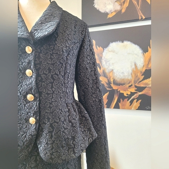 SHEIN DECDS Retro 40s Peplum Skirt Suit NWOT - Picture 7 of 16